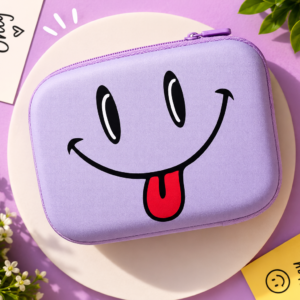 Cute Smiley Face Zipper Pouch | Trendy Cartoon Pouch for Kids & Girls | Multipurpose Storage Case