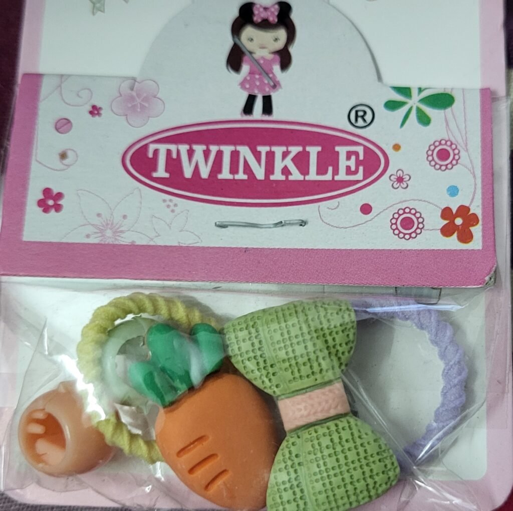 Twinkle Kids Hair Accessories Set for Girls | Cute Cartoon Hair Clips, Colorful Hair Ties & Fancy Hair Accessories[Any 1]